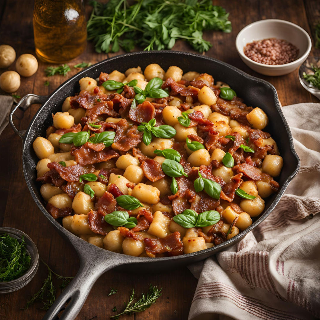 Sizzling Southern Comfort: Ground Beef, Bacon, and Gnocchi Skillet &ndash; Permaculture Pastures